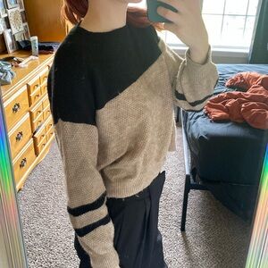 Women’s brown and black sweater